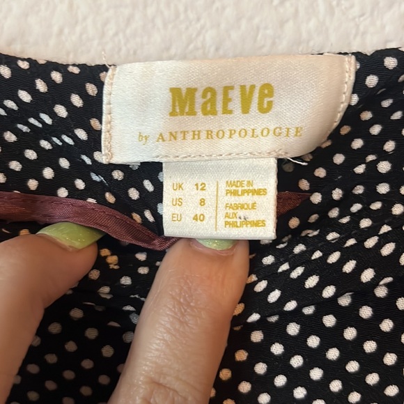 Anthropologie Maeve Cabo wide leg polka dot pants - Picture 8 of 8